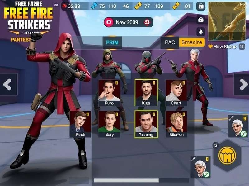 Free Fire Strikers character selection